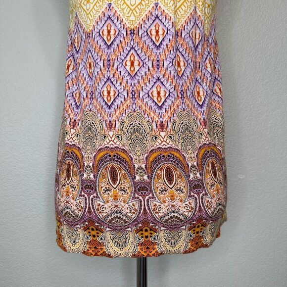 Apt. 9 Boho Geometric Print V-neck Beaded Tank Top - Picture 9 of 11